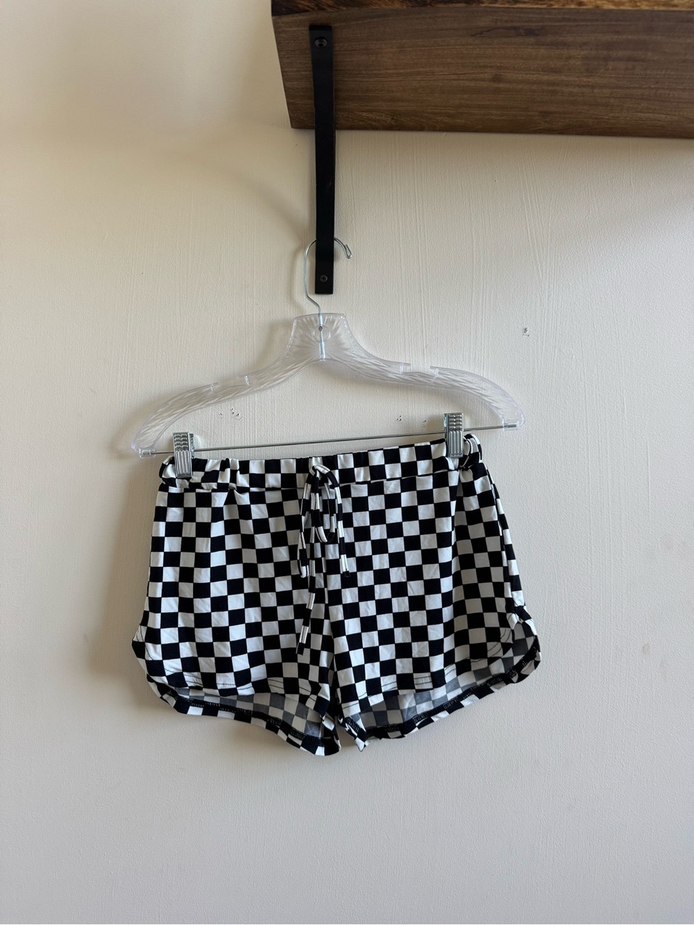 Black & White Checkerboard Lounge Shorts